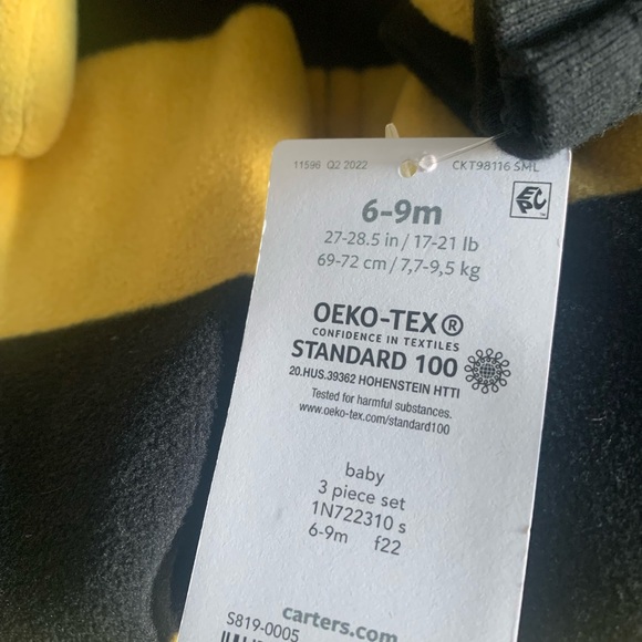 Carter's Bee custome Baby Outfit 6 to 9months - Picture 4 of 4
